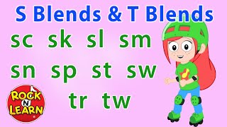 phonics songs beginning s blends and t blends rock n learn
