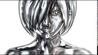 Liquid metal woman morph