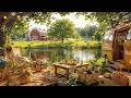 Relaxing Camping by a Peaceful Countryside River - Relax Your Mind with Healing Music