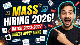 Off Campus Hiring 2026 | Software Engineer Jobs | Internships | MNC Jobs for Freshers