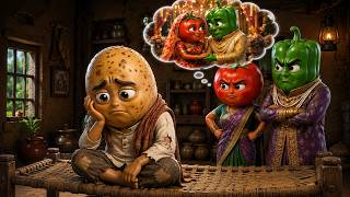 🥔Aalu Emotional story | Vegetable Love Story | Vegetable Cartoon in Hindi🥔🍅 #cartoon #story 