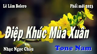 Karaoke - Điệp Khúc Mùa Xuân Tone Nam | Lê Lâm Bolero