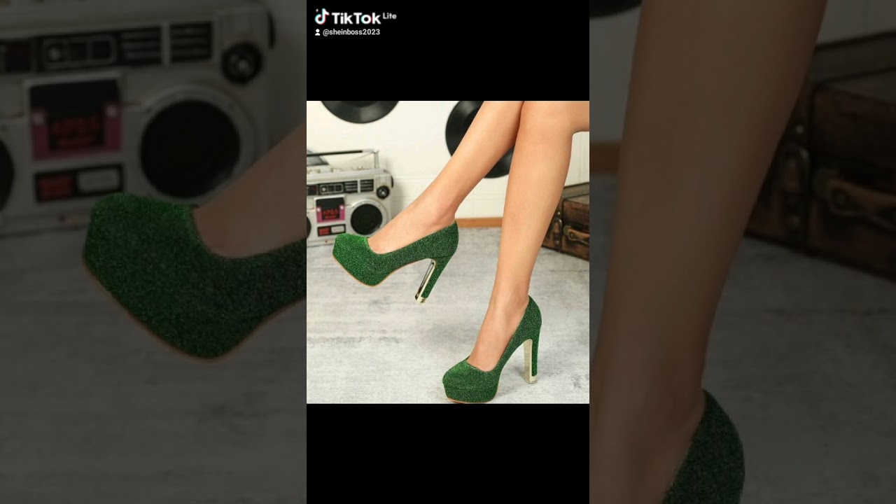 Your month your green high heels part 2 #sheinboss