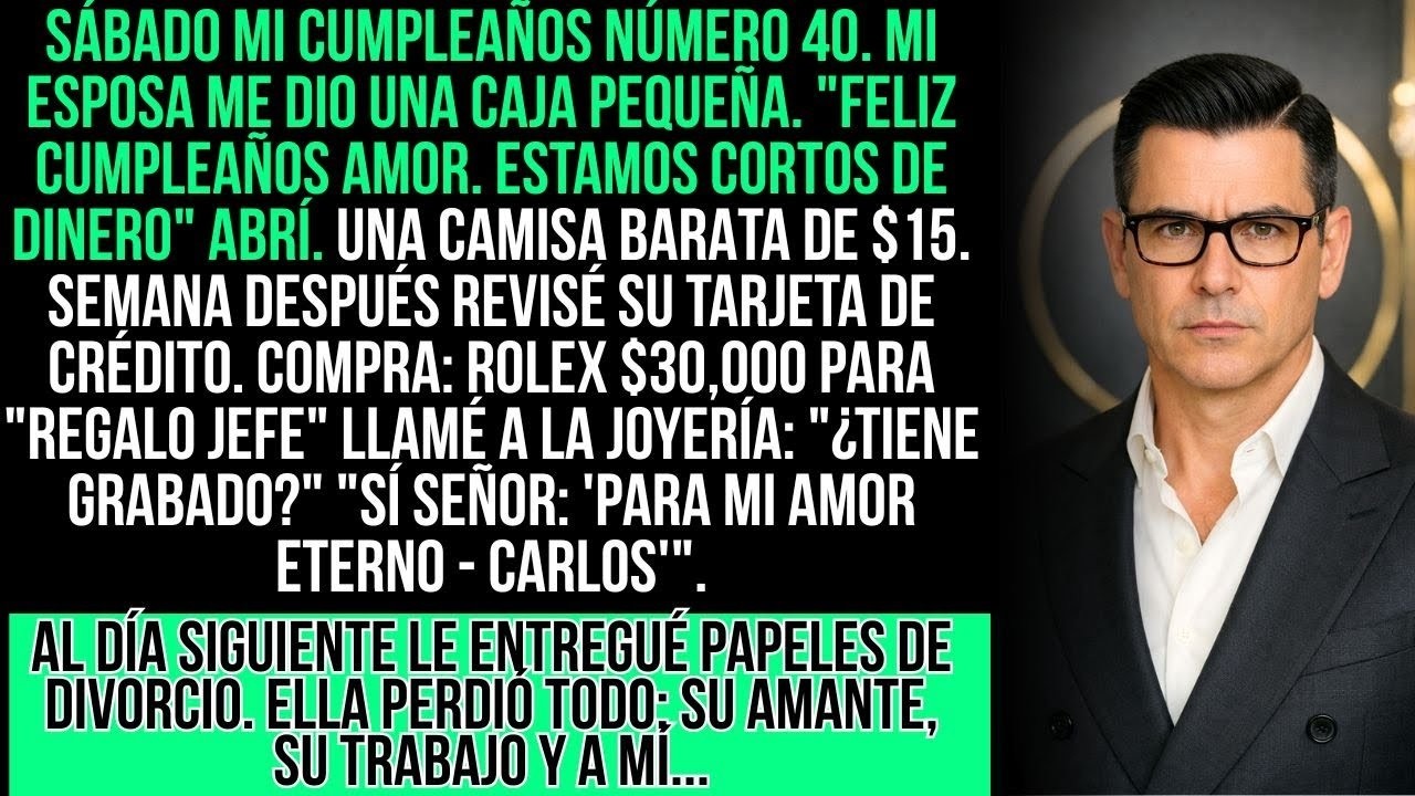 En Mi Cumpleaños, Mi Esposa Me Regaló Una Camisa De $15    Y a Su Jefe Un Reloj Rolex De $30,000