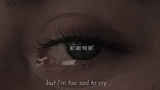 too sad to cry - sasha sloan (slowed & reverb) [with lyrics] Resimi