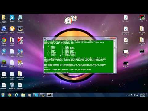 How to change cmd's writing and background color! + a cool trick to do in cmd