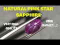 Unheated Untreated Natural pink sapphire star ceylon 5.02ct batu safir Yakut unit crystal
