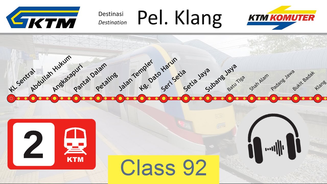  Sound KTM Komuter Class 92 Port Klang Line KL Sentral To Subang 
