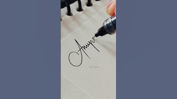 Anupama Signature Art✍️🔥| Best Signature ever🌷| Elite Calligraphy #shorts #youtubeshorts #anupama