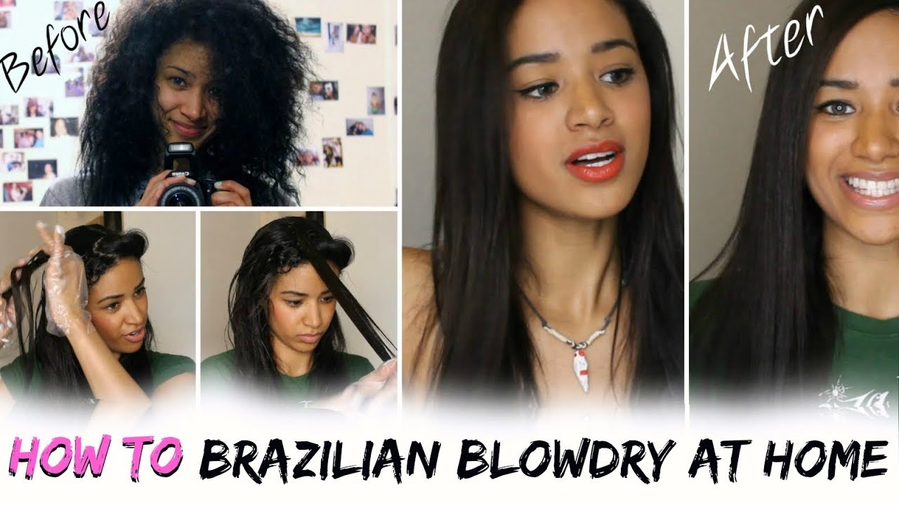 HOW TO: Brazilian Blowdry / Keratin Treat Your Hair At Home! - YouTube