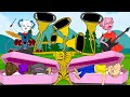Yellow Siren Head and Piggy, Clowny Awaken Pony, Doggy, - Meme Roblox Animation