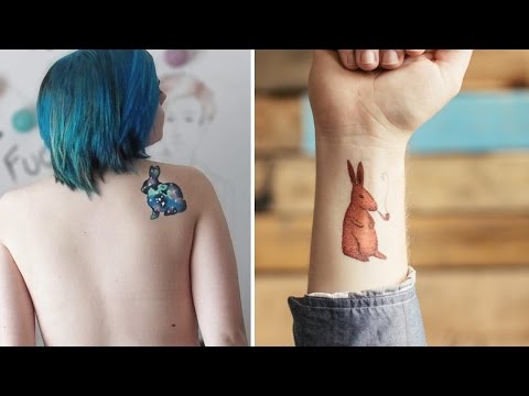 White Rabbit Tattoo - Cute Rabbit Tattoos Compilation