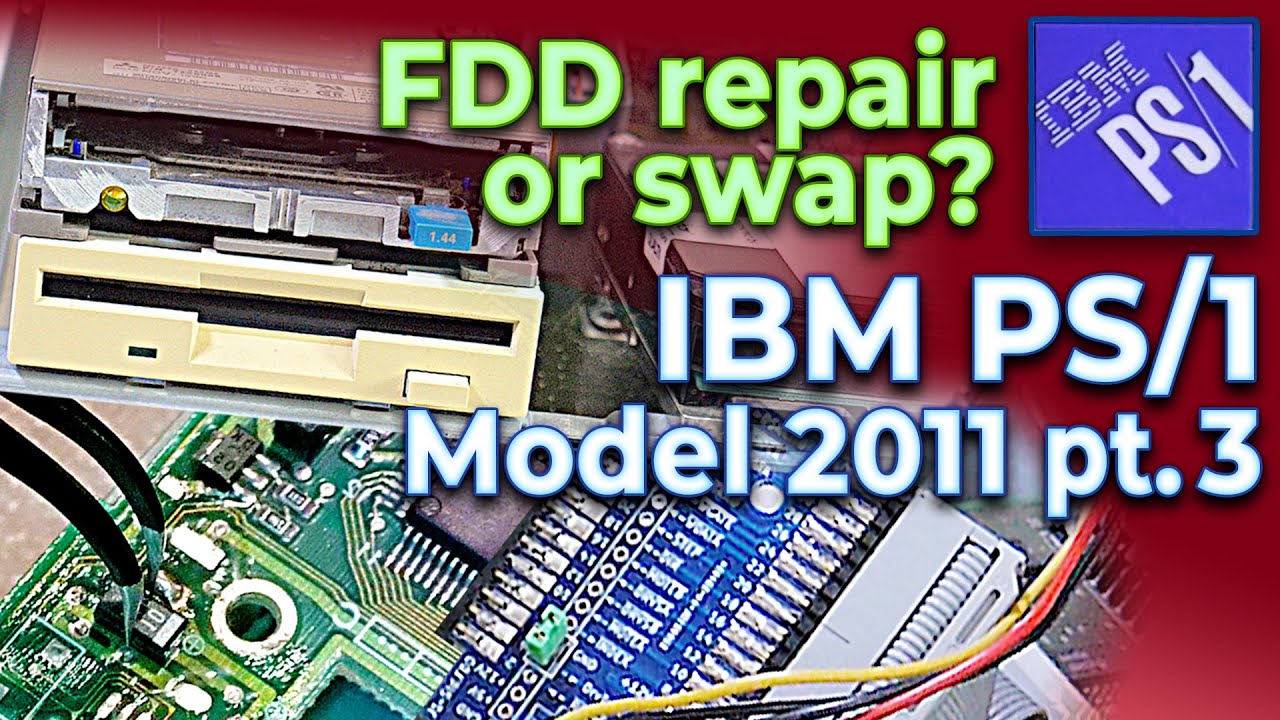 IBM PS/1 2011 Pt 3: Floppy drive fix or replace standard (+ PS/2)