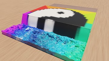 Flip fluids blender - Yen Yang and Rainbow color mix