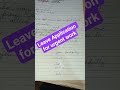 🐝#Leave Application for urgent work#youtubeshorts #subscribemychannel #