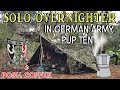 Solo overnighter in German army pup tent | & posh coffee