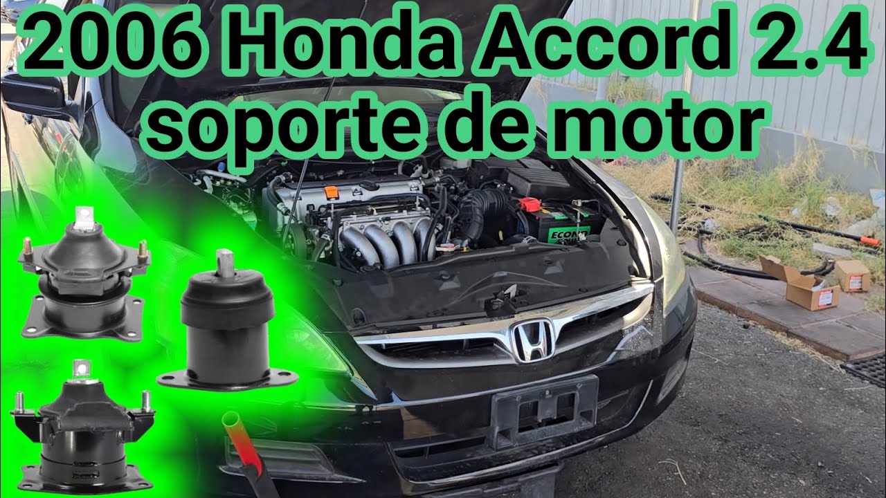 2003-2007 Honda Accord 2.4 como cambiar soporte de motor (how to replace engine mount)