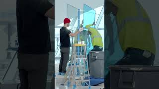 Installing Larry Bell's 'Iceberg' at the Milwaukee Art Museum