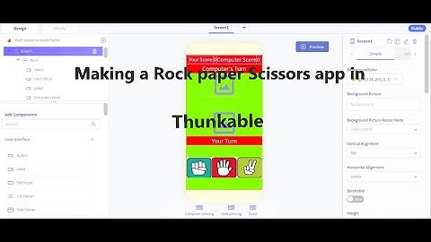 rock paper scissor game application|scissor paper game thunkable|stone paper scissor game by J coder