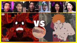 6 Tails Naruto Vs Pain | Reaction Mashup  [Naruto Shippuden 167] ナルト 疾風伝