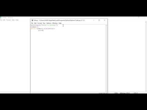 To access each character with its negative index number or negative subscript of a given String