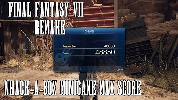 Whack-a-Box Minigame MAX SCORE 48850 (Normal) - Final Fantasy 7 Remake in 4K | PS4 Pro
