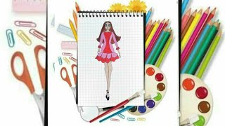 cara menggambar baju model