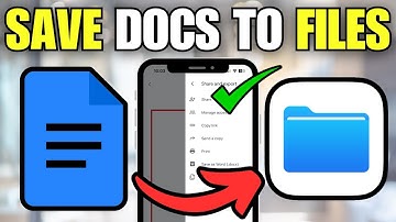 How To Save Google Docs To Files on iPhone (Easy)