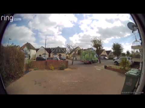 Asda delivery man caught on camera colliding with customer's trees THREE times