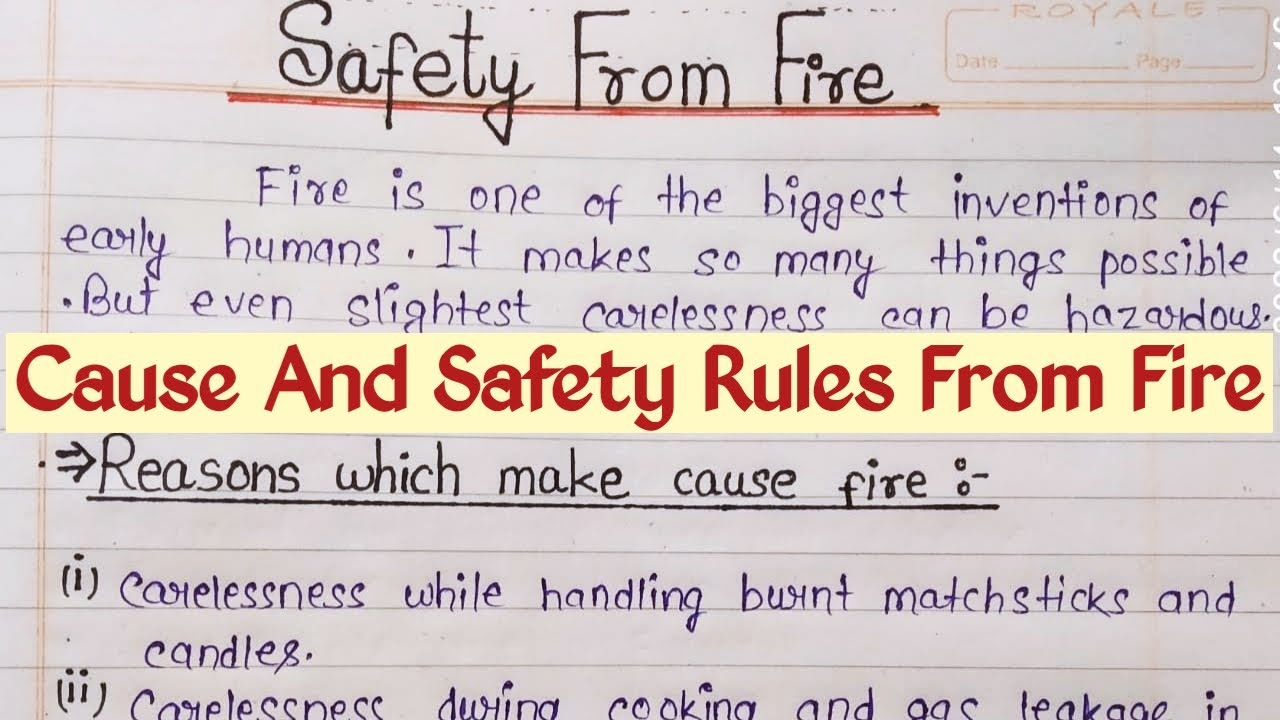 essay on fire and safety