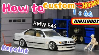 BMW E46 Repaint #Hotwheels #Matchbox #diecast