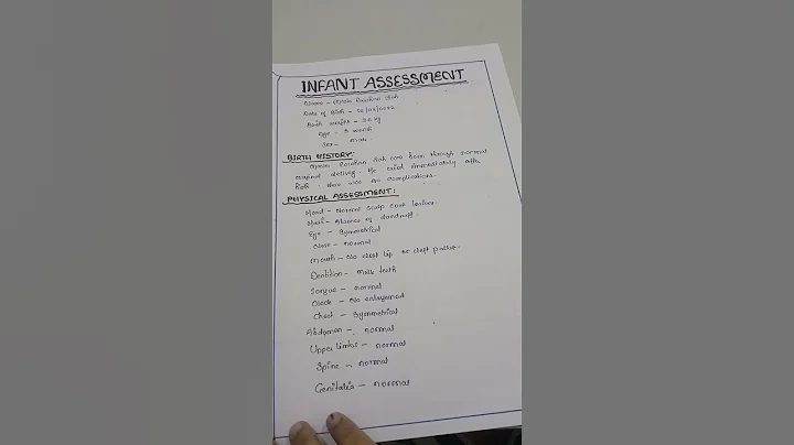 health assessment of infant