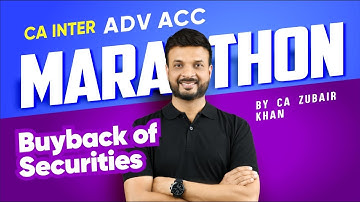 Marathon I Buyback of Securities | Concept + Question | CA Inter | CA Zubair Khan