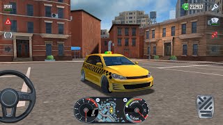Sunny Miami Cruise ☀️🌴 VW Golf Taxi Adventure in Car Parking 3D Simulator 🚖💨 screenshot 4