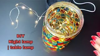 NIGHT  LAMP USING LARGE GLASS JAR | HOME LIGHTING |  DIY | CRAFT | FASHION PIXIES