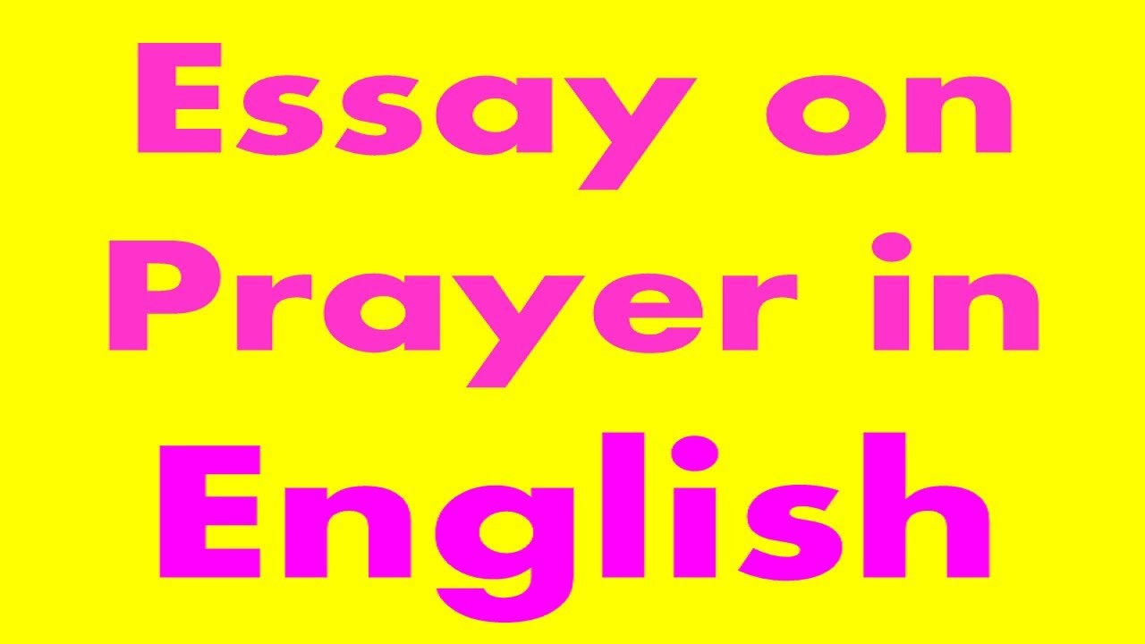 essay on importance of prayer in english