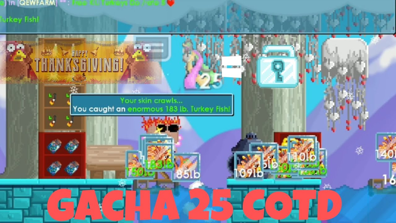 Profit Gacha Using 25 COTD Bait At ThanksGiving day | Growtopia