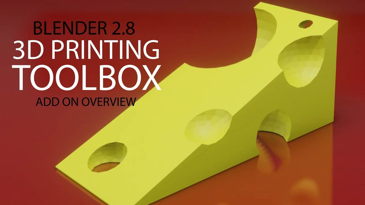 insekt vindue falsk 3D Printing Tool Box - Blender 2.8 Add On Overview - 3D Design for 3D Print  - YouTube