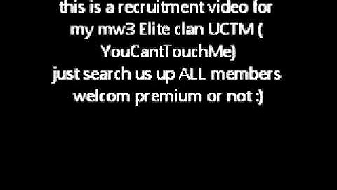MW3 elite clan recruitment PS3