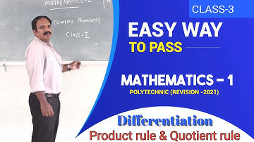 Class-3 Differentiation  Mathematics-1(2021-Revision) Polytechnic Mathematics