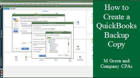 QuickBooks How to Create a Backup Copy