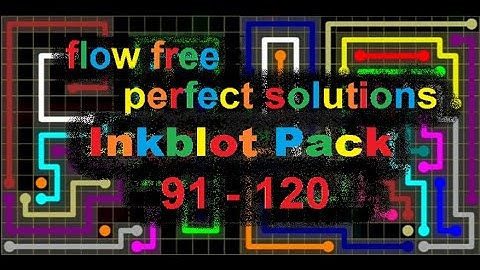 Flow Free - Inkblot Pack - Perfect Solutions for levels 91  - 120