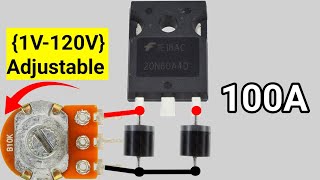 How To Make Adjustable Voltage Regulator Using IGBT | Transistor Voltage Controller Circuit
