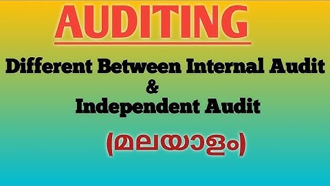 Difference Between Internal Audit and Independent Audit || Auditing || ASF Academy