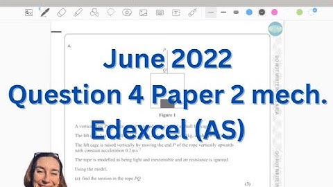 AS Level maths June 2022 Question 4 Mechanics Paper 22 Edexcel