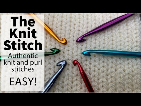 How to knit with a crochet hook, knooking knitting alternative Japanese Style