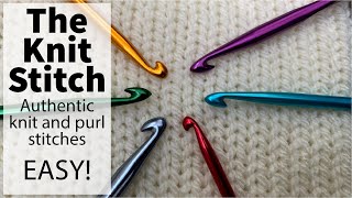How to knit with a crochet hook, knooking knitting alternative Japanese Style