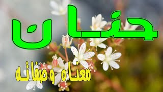 معنى اسم حنان و صفات حاملة هذا الإسم !!