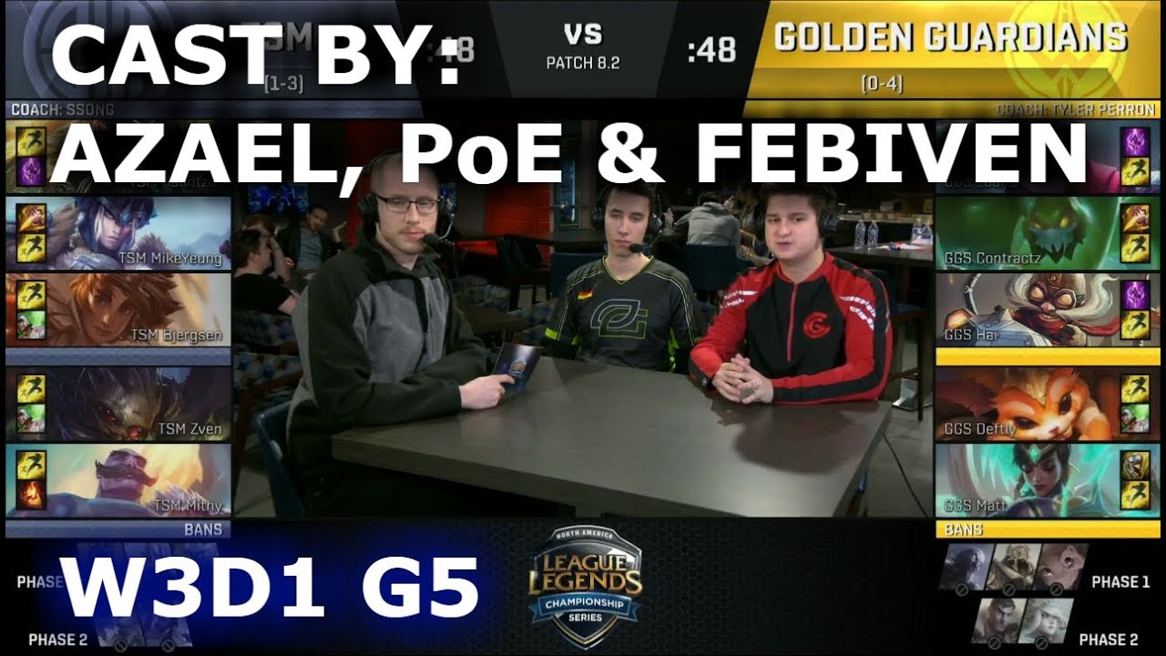 TSM vs GGS - Cast by Azael, Febiven & PowerOfEvil (NALCS Lounge) | Week