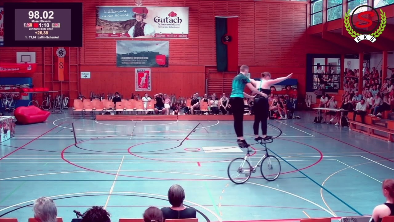 Lena Moser und Mario Stevens, 2er-Kunstradsport Elite offen – 1. German Masters 2023